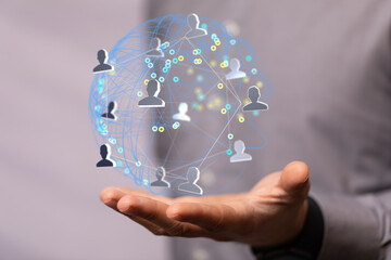 Digital Network and data concept.