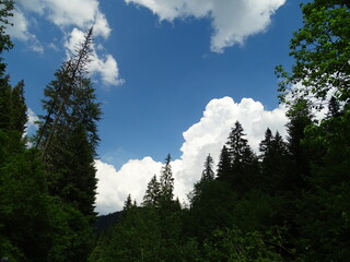 clouds over mountain