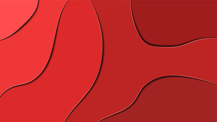 3D landscape of frozen magma in red color is suitable for scientific work, for a web page