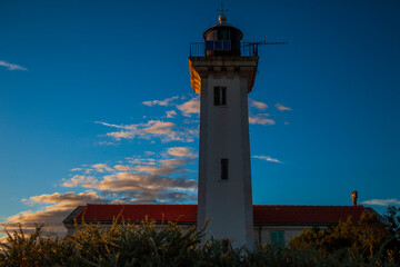 lighthouse at dusk. La Gacholle, Provence. 