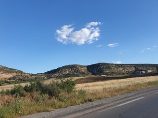 Beautiful view of nature and large mountains