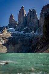 torres del paine national park chile Patagonia. Granite mountain most beautiful place in the world in south america