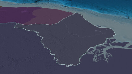 Amapá, Brazil - outlined. Administrative