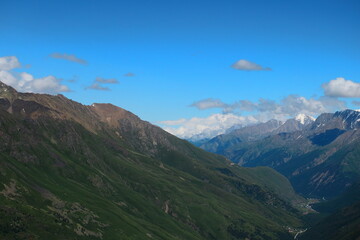View from Mount Cheget to the Baksan Gorge
