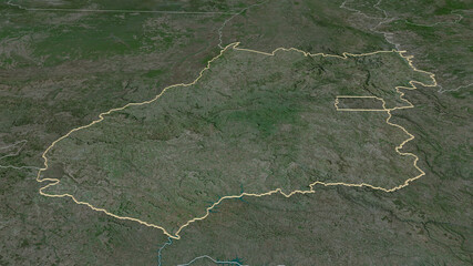 Goiás, Brazil - outlined. Satellite