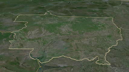 Mato Grosso, Brazil - outlined. Satellite