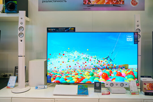MOSCOS, RUSSIA - CIRCA SEPTEMBER, 2018: interior shot of a Sony store in Moscow.