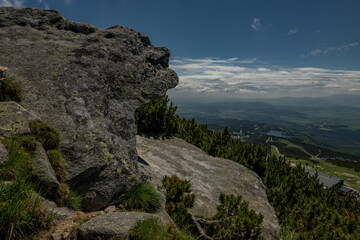 mountain landscape with blue sky