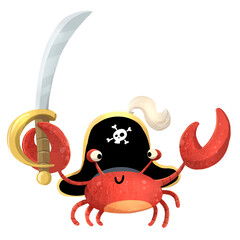 Pirate crab with sword © cirodelia