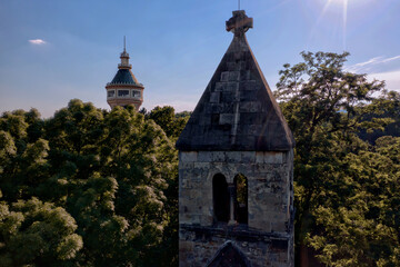 Hungary Budapest Margaret Island drone view