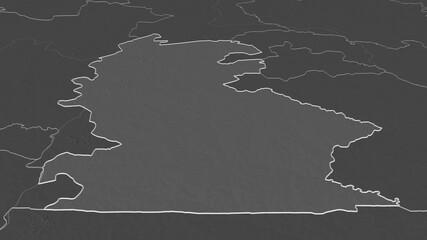 Centre-Ouest, Burkina Faso - outlined. Bilevel