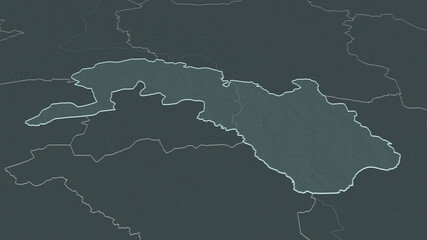 Plateau-Central, Burkina Faso - outlined. Administrative