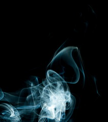 Smoke on black background