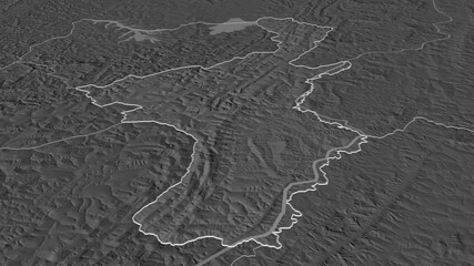 Muyinga, Burundi - outlined. Bilevel