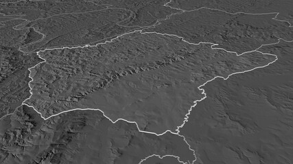 Naklejka premium Ruyigi, Burundi - outlined. Bilevel
