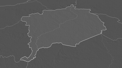 Haute-Kotto, Central African Republic - outlined. Bilevel