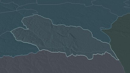 Lobaye, Central African Republic - outlined. Administrative