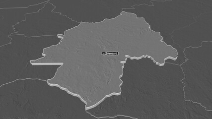 Ouaka, Central African Republic - extruded with capital. Bilevel