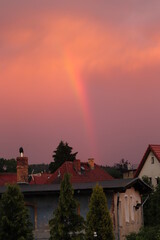 krajobraz  nieba  po  burzy  nad  miastem © Mirosaw