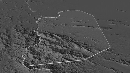 Krong Pailin, Cambodia - outlined. Bilevel