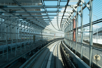 railway view while train moving