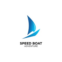 speed boat logo for catching / ship company and bussiness