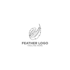 feather logo for spa / salon / beauty logo template