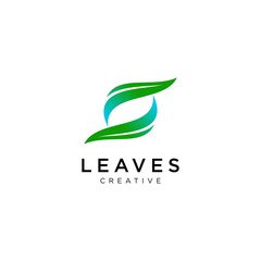 natural leaves / leaf abstract logo design inspiration