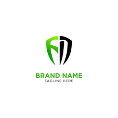 Letter F D FD initial company logo template