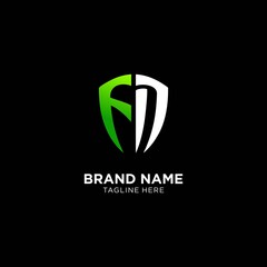 Letter F D FD initial company logo template