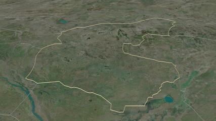 Guéra, Chad - outlined. Satellite