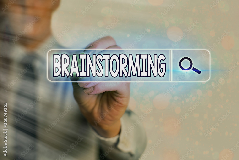 Poster writing note showing brainstorming. business concept for group discussion leading to ideas or soluti