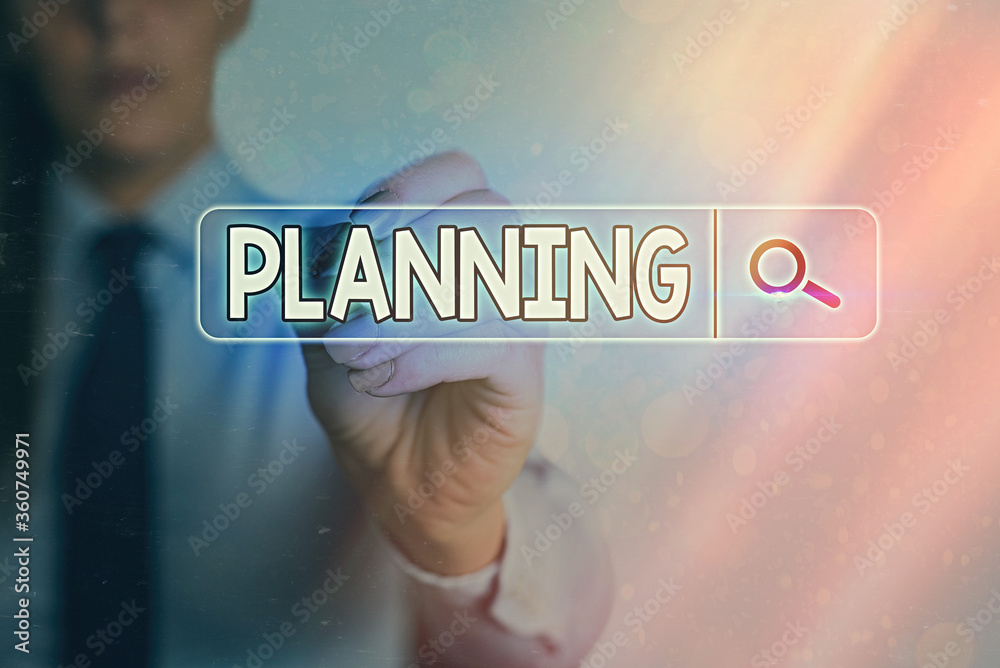 Poster Writing note showing Planning. Business concept for achieving desired results is the first and foremost assignment Web search digital information futuristic technology network connection