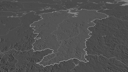 Jiangxi, China - outlined. Bilevel