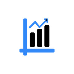 Profit statistics icon, Earning growth chart icon