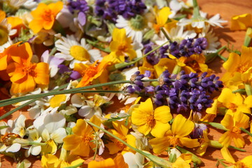 essbare Blüten trocknen