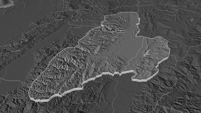 Tolima, Colombia - extruded with capital. Bilevel