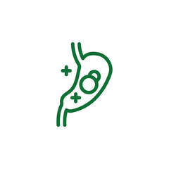 Vitamin, stomach green icon. Element of vitamin icon. Thin line icon for website design and development, app development. Premium icon