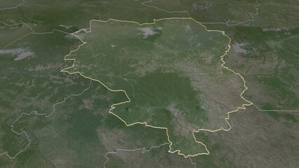 Sankuru, Democratic Republic of the Congo - outlined. Satellite