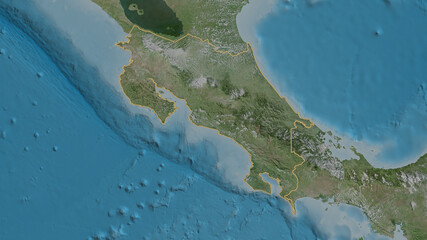 Costa Rica - overview. Satellite
