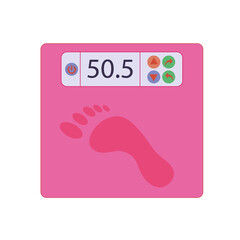 Floor scales for measuring body weight. Vector image.