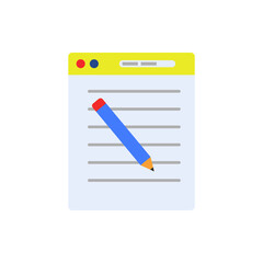 electronic writing colored icon