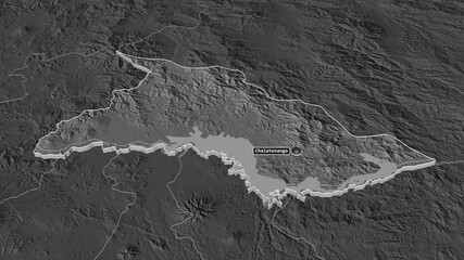 Chalatenango, El Salvador - extruded with capital. Bilevel