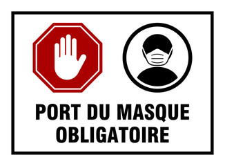 Fototapeta premium Port Du Masque Obligatoire (