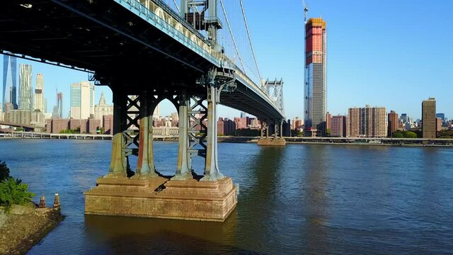 The Brooklyn Bridge - Crane Shot