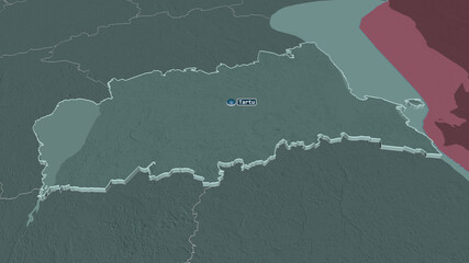 Tartu, Estonia - extruded with capital. Administrative