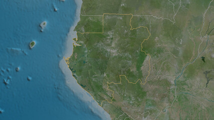 Gabon - overview. Satellite