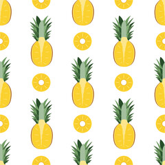 Pineapple. Seamless Vector Patterns