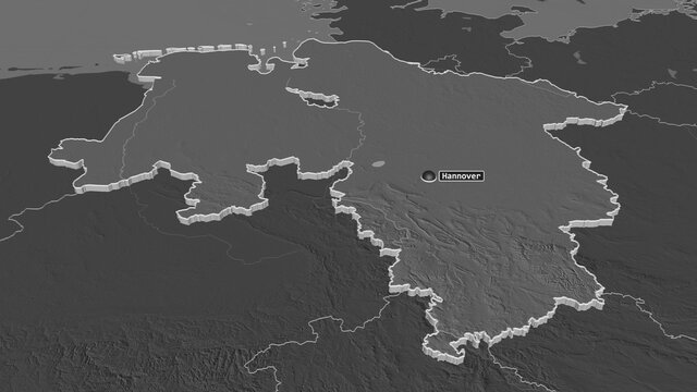 Niedersachsen, Germany - extruded with capital. Bilevel