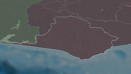 Western, Ghana - outlined. Administrative